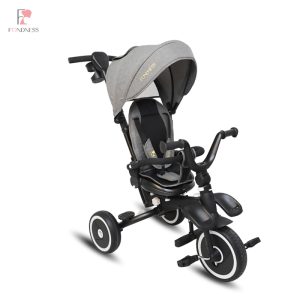 SL-F222 Kids Tricycle Toddler Trike with Push Handle Cup Holder Storage Basket