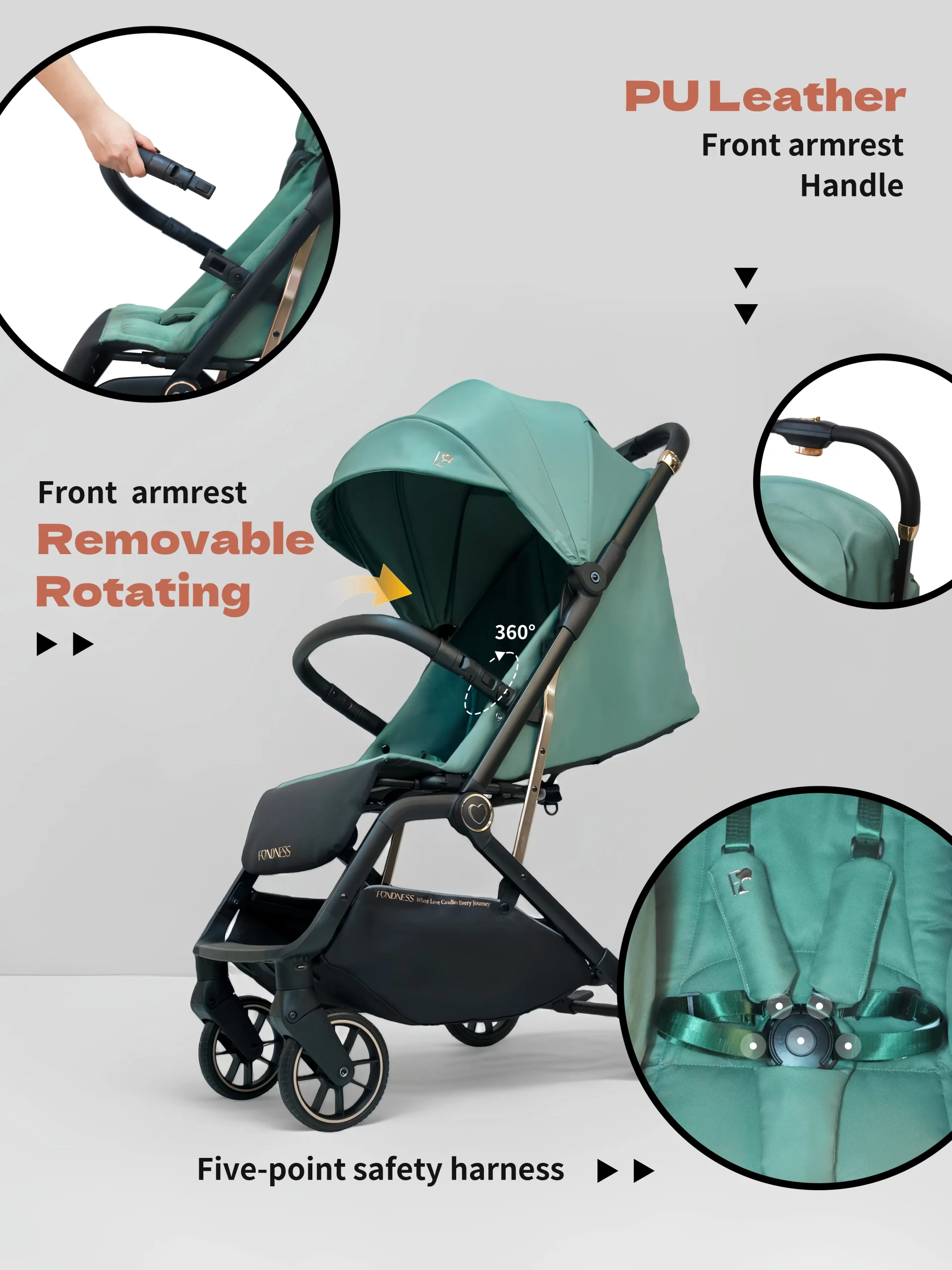 英扶手手把绿色