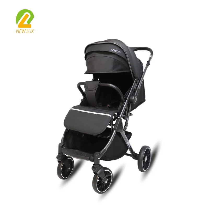 Wholesale Baby Stroller with Reversible Handle Footmuff & Mommy Bag, Infant Pushchair with Large Foot Cover, All-Season Baby Pram