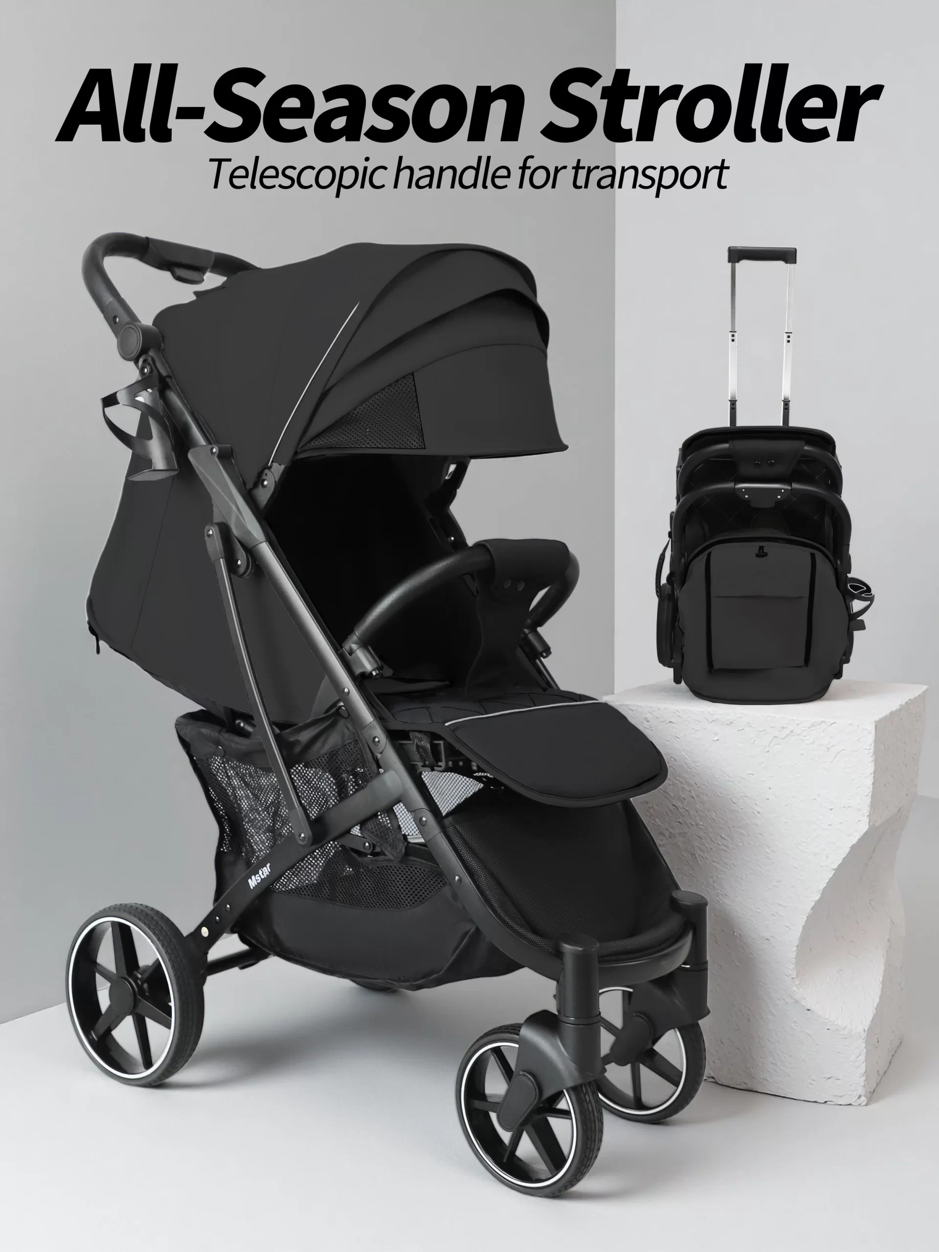 Wholesale All-Season Baby Stroller: Fold & Go, Anywhere, Anytime - 图片 2